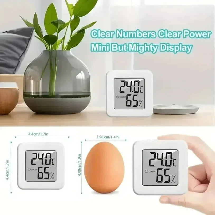 Digital Clock, Temperature (C / F), and Relative-Humidity (%RH), Automatic Monitoring, Large LCD Screen, Adjustable (offset calibration with NIST standard reference)