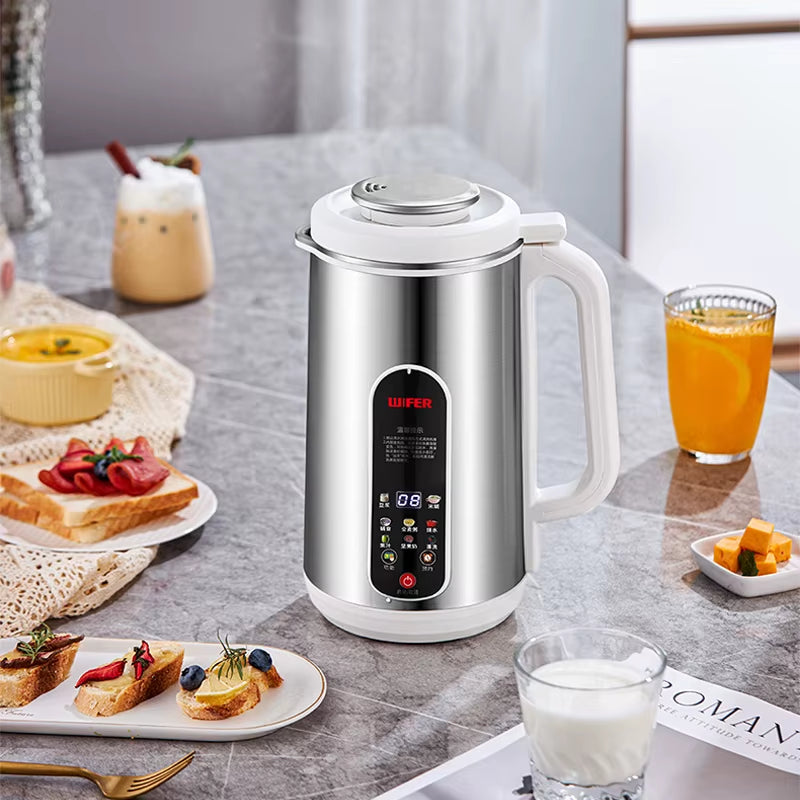 110V/220V Soy Milk Maker 1.2L Filter-Free High Speed Wall Breaking Machine with High Temperature Cleaning Soy Milk Machine