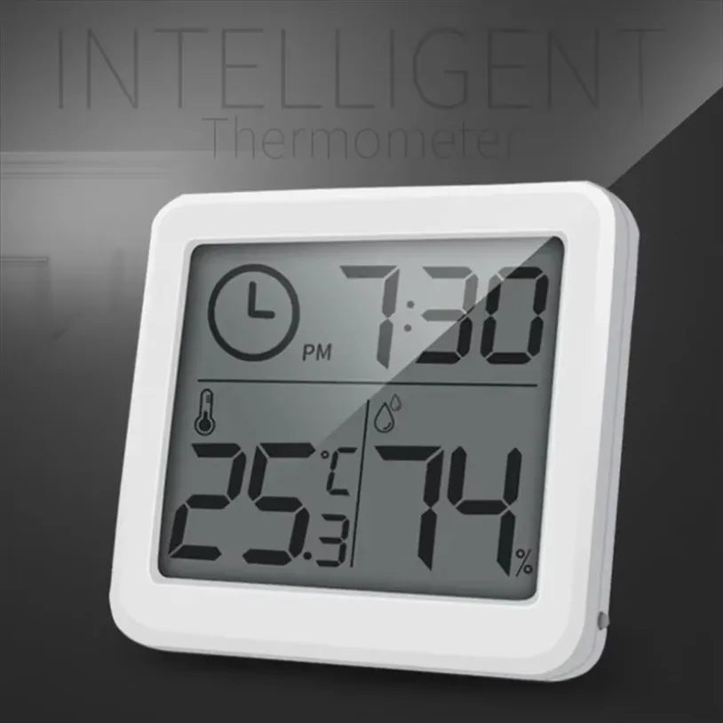 Digital Clock, Temperature (C / F), and Relative-Humidity (%RH), Automatic Monitoring, Large LCD Screen, Adjustable (offset calibration with NIST standard reference)