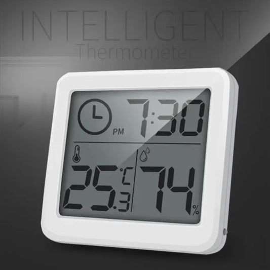 Digital Clock, Temperature (C / F), and Relative-Humidity (%RH), Automatic Monitoring, Large LCD Screen, Adjustable (offset calibration with NIST standard reference)
