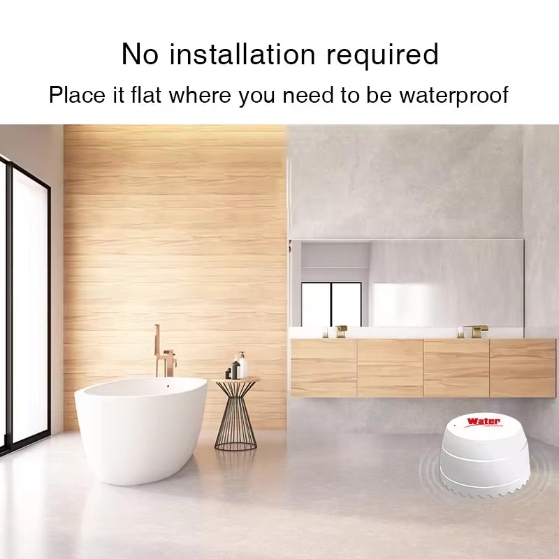 Tuya Wifi Water Leak Detector Flood Sensor Smart Life APP Remote Monitoring Flood Alert Overflow Security with Alexa Google