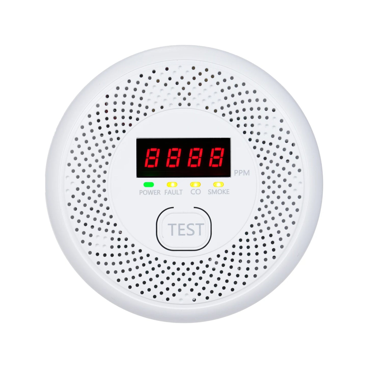 2 in 1 Smoke Carbon Monoxide Alarm Detector Dual Sensor with LCD Display Screen for Homes and Offices