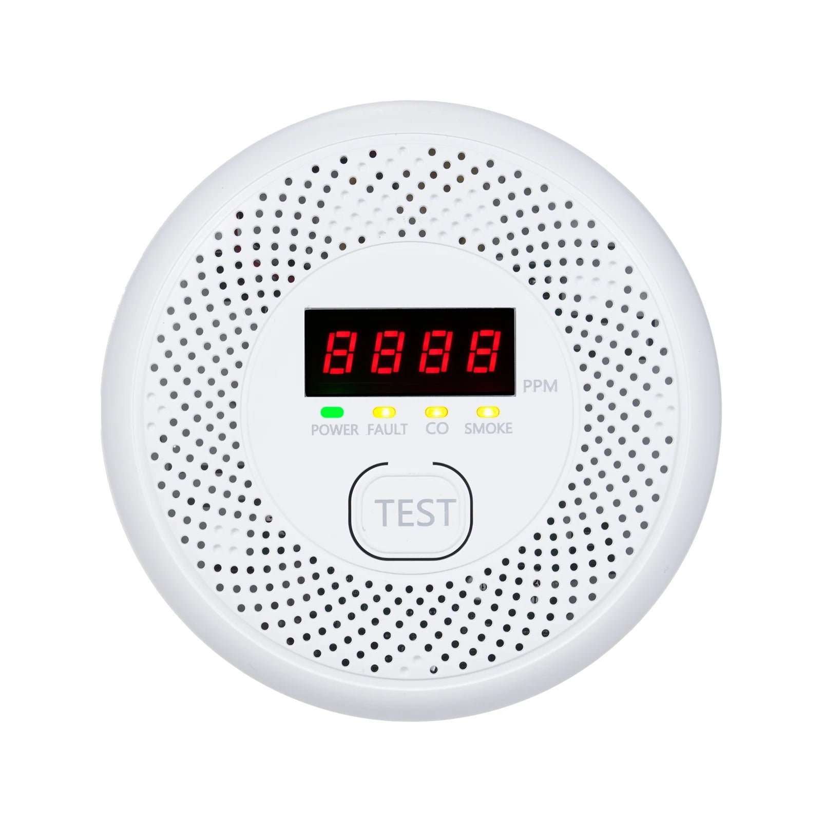 2 in 1 Smoke Carbon Monoxide Alarm Detector Dual Sensor with LCD Display Screen for Homes and Offices