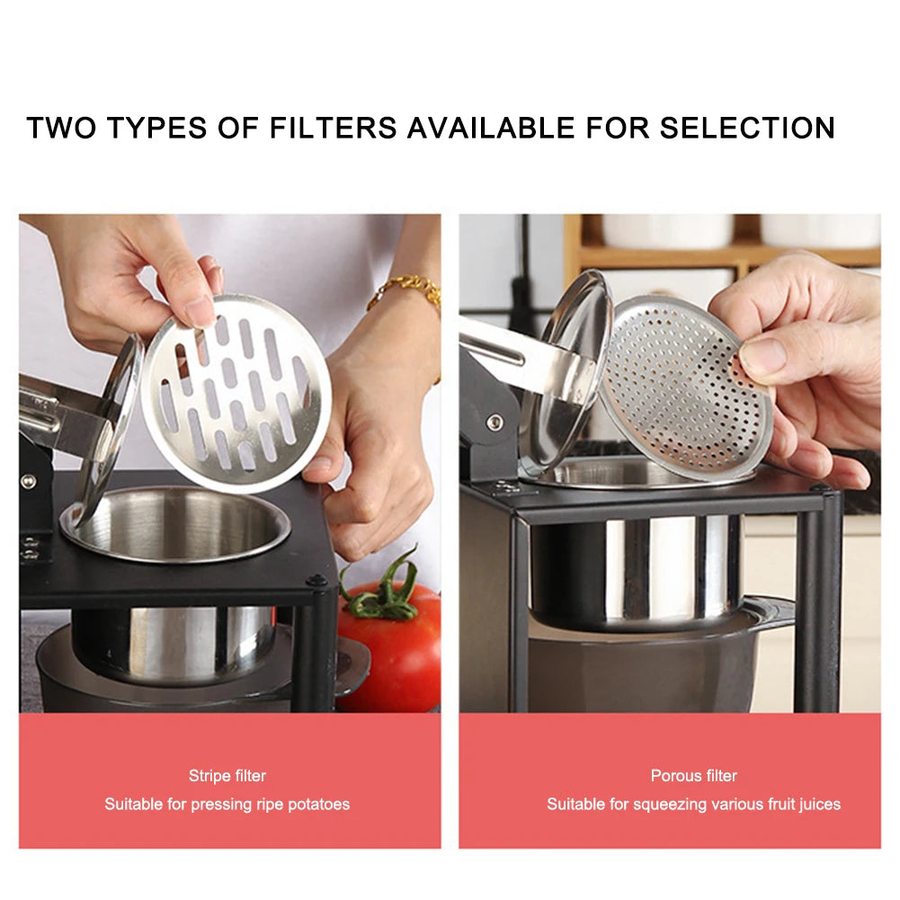 Manual Thickened Stainless Steel Fruit Juicer Extractor Home Hand Press Squeezer Vegetable Orange Juice Press Portable Blender