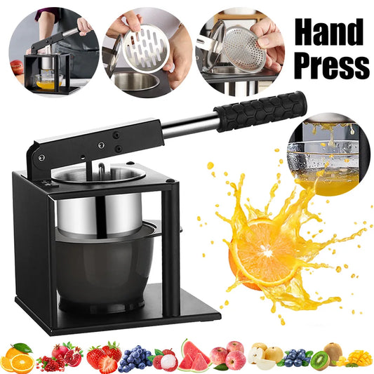 Manual Thickened Stainless Steel Fruit Juicer Extractor Home Hand Press Squeezer Vegetable Orange Juice Press Portable Blender