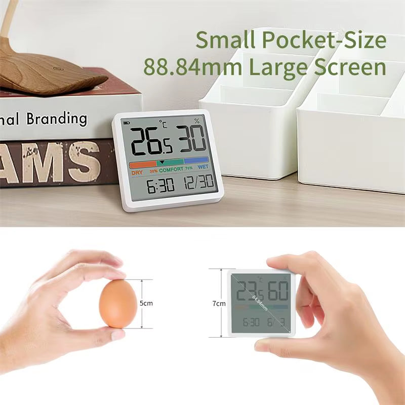 Indoor Temperature Humidity Meter Home LCD Digital Thermometer Hygrometer Sensor Gauge Weather Station Smart Monitor