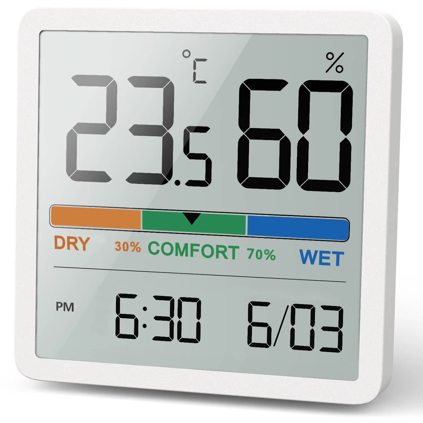 Indoor Temperature Humidity Meter Home LCD Digital Thermometer Hygrometer Sensor Gauge Weather Station Smart Monitor