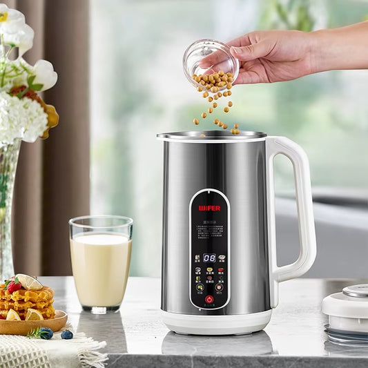 110V/220V Soy Milk Maker 1.2L Filter-Free High Speed Wall Breaking Machine with High Temperature Cleaning Soy Milk Machine