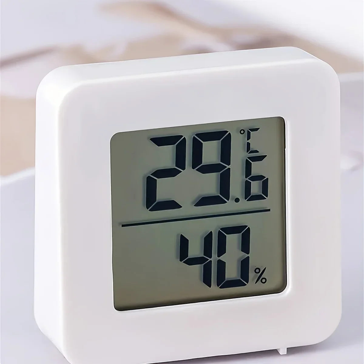 Digital Clock, Temperature (C / F), and Relative-Humidity (%RH), Automatic Monitoring, Large LCD Screen, Adjustable (offset calibration with NIST standard reference)