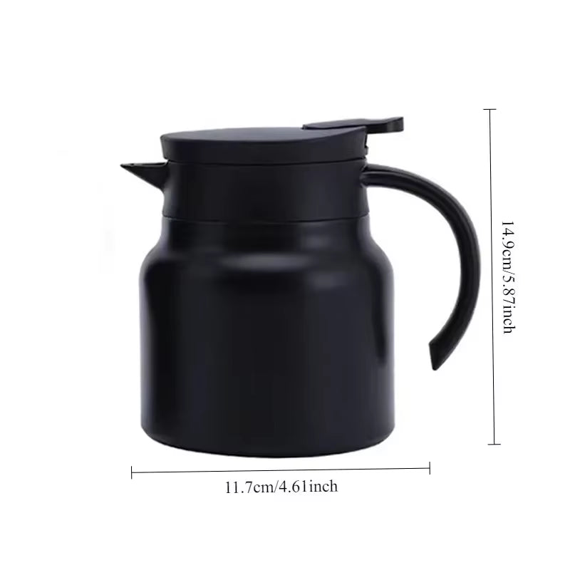 800Ml Stainless Steel Teapot Leak-Proof Thermos Tea Pot with Detachable Tea Filter Milk Coffee Insulation Teapot Thermos Jugs