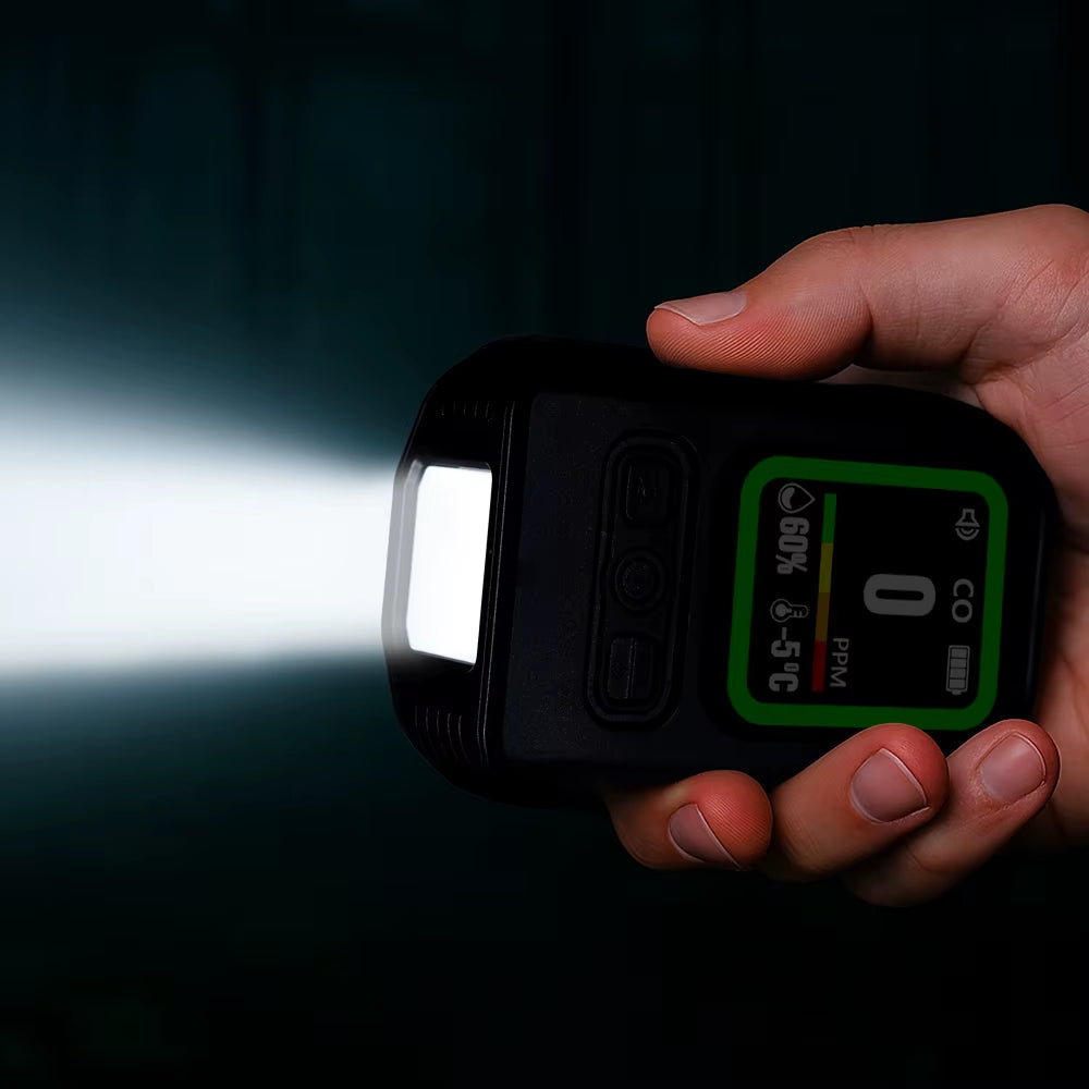 3 in 1 Carbon Monoxide CO, Temperature and Relative-Humidity Detector with LCD Display for Indoors (home, office, & factory) and Outdoors (car, RV, camping, & hiking)